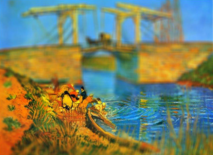 Tilt-shift-Pont de Langlois van Gogh